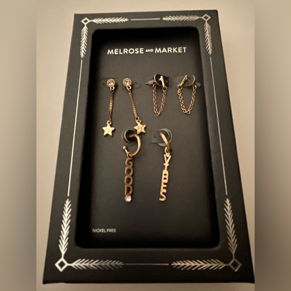 Melrose and Market NEW Gold Earrings Set Nickel Free